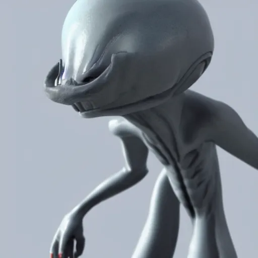 Prompt: gray alien, 3d render, UnrealEngine 5