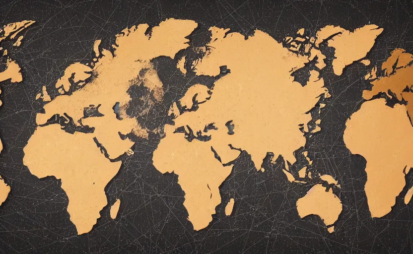 Prompt: the image of earth continents with the appearance and texture of a waffle with scientific diagrams and obscure math equations and symbols and infographics in a magazine article with text