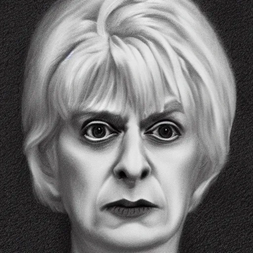 Image similar to pencil illustration of Myra hindley , highly detailed, 8k, cinematic,