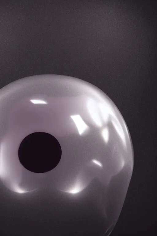 Image similar to photo of a bubble in the shape of a skull, highly detailed, masterpiece, photorealistic, octane render, volumetric lighting, depth of field