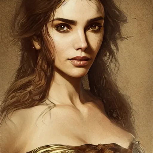 Image similar to ana de armas as tissaia de vries from the witcher show, urban motifs, intricate, elegant, highly detailed, digital painting, trending on artstation, concept art, smooth sharp focus, illustration, art by artgerm and greg rutkowski