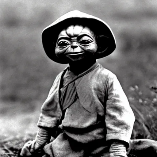 Image similar to baby yoda as australian bushranger ned kelly