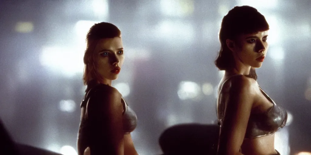 Image similar to Scarlett Johansson in a scene from Blade Runner