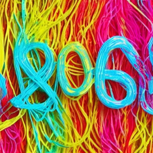 Image similar to words made of silly string