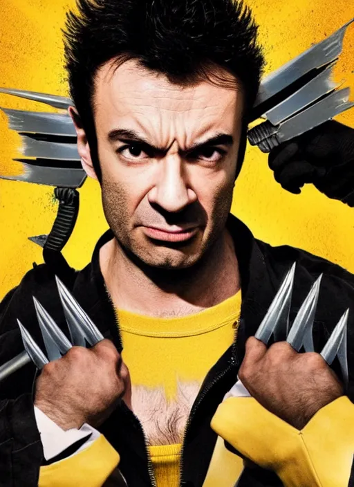 Prompt: Nathan Fielder as Wolverine movie poster