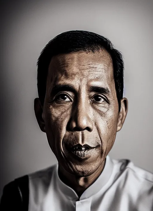 Prompt: A full portrait photo of jokowi, f/22, 35mm, 2700K, lighting, perfect faces, award winning photography.