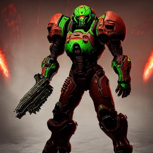 Prompt: doom slayer from doom eternal, photography