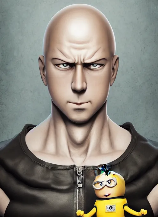 one punch man, hyper detailed masterpiece, digital art, Stable Diffusion