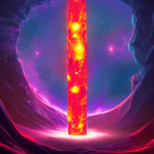 Image similar to a cosmic lava lamp, dynamic lighting, fantasy concept art, trending on art station, stunning visuals, creative, cinematic, ultra detailed