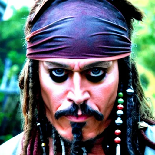 Image similar to christian bayle as jack sparrow