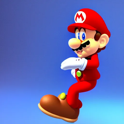 Image similar to Jerry Seinfeld in the Mario universe, 3d render