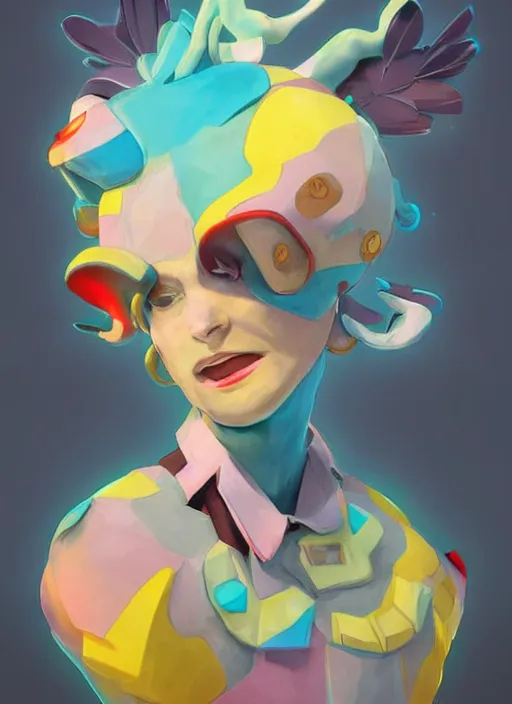 Prompt: colourful caricature - 3 d vfx art - of a pokemon, art style by james jean & hsiao - ron cheng, character concept art, unreal engine render, digital illustration, sharp, intricate detail, volumetric light, ray tracing, soft light, symmetric, pinterest, artstation, behance,