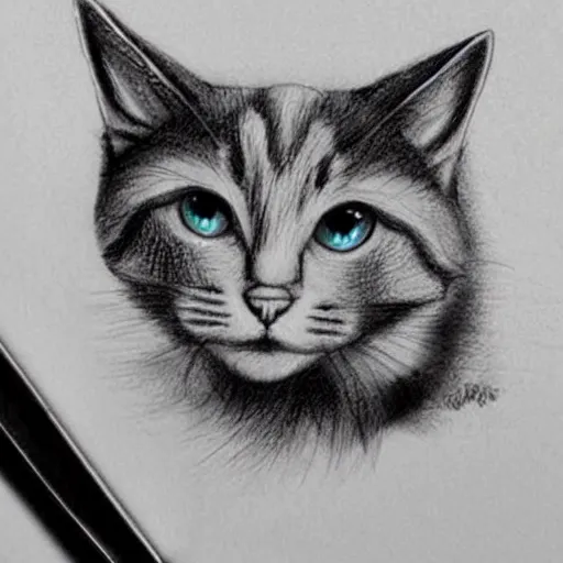 Image similar to draw of a cute cat