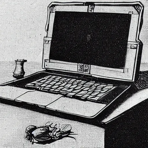 Image similar to “ a laptop computer by leonardo da vinci ”