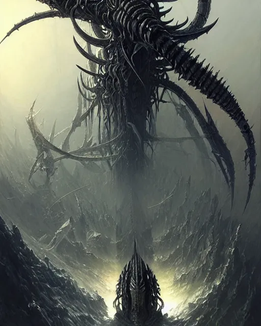 Image similar to The last enemy that shall be destroyed is death, artwork by artgerm, scifi, D&D, extraordinary phenomenon, fantasy, intricately detailed, elegant, digital painting, smooth, sharp focus, art by Greg Rutkowski, art by Ruth Asawa, art by Ted Nasmith, art by H.R. Giger