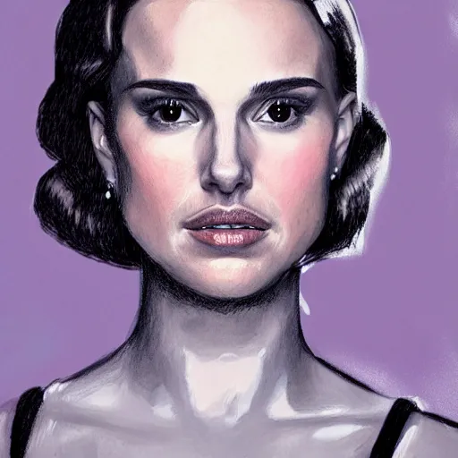 Image similar to portrait of natalie portman or daisy ridley by greg ruthkowski