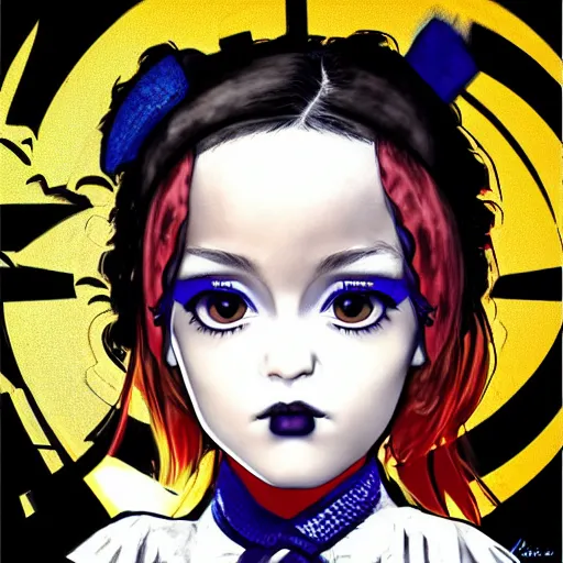 Image similar to punk little girl, profile picture, vintage fashion, highly detailed, reflection, 8 k, realistic artwork, hd, inspired by jojo bizarre adventure, 9 0 s anime art style