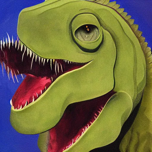 Image similar to a trex portrait