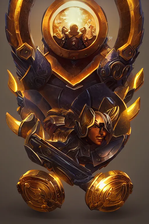 Image similar to shield fantasy epic legends game icon stylized digital illustration radiating a glowing aura global illumination ray tracing hdr fanart arstation by ian pesty and katarzyna da „ bek - chmiel