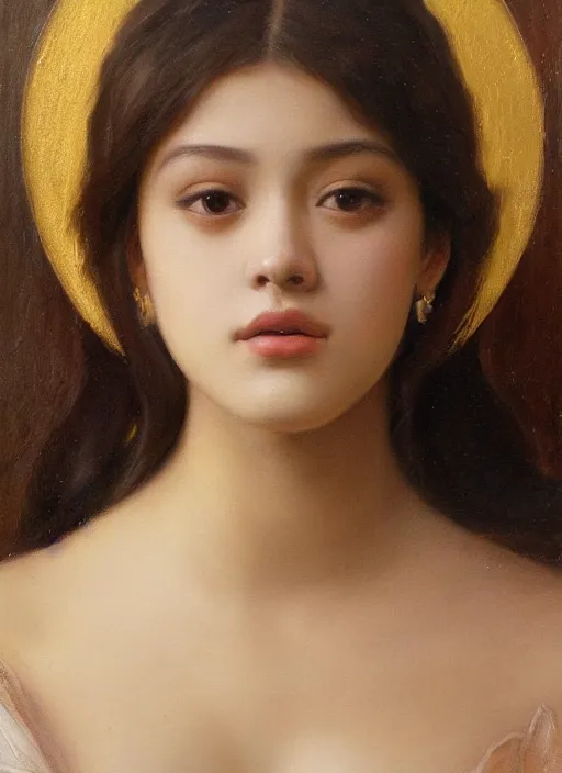 Image similar to a beautiful painting of liza soberano by felix resurreccion hidalgo, pre-raphaelite, detailed, trending on artstation, hd, masterpiece