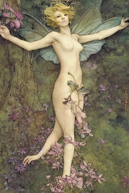 Prompt: a faerie, by jean - baptiste monge and maxfield parrish