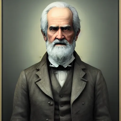 Prompt: hyperrealistic mixed media image of Robert E Lee, stunning 3d render inspired art by István Sándorfi and Greg Rutkowski, perfect facial symmetry, realistic, highly detailed attributes and atmosphere, dim volumetric cinematic lighting, 8k octane extremely hyper-detailed render, post-processing, masterpiece,