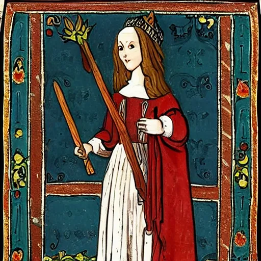 Image similar to medieval carnation lady