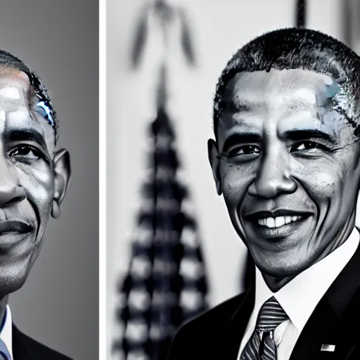 Prompt: photograph of mix of barack obama and joe biden long - shot portrait photography