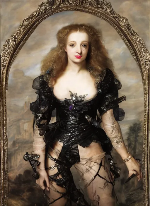 Prompt: , , britney spears dressed as black Canary,, Dramatic, Edge, Good, Infused, Backlight, De-Noise, VFX, insanely detailed and intricate, hypermaximalist, facial ,elegant, ornate, hyper realistic, super detailed, by Anthony Van Dyck, by Ivan Shishkin, by John Constable