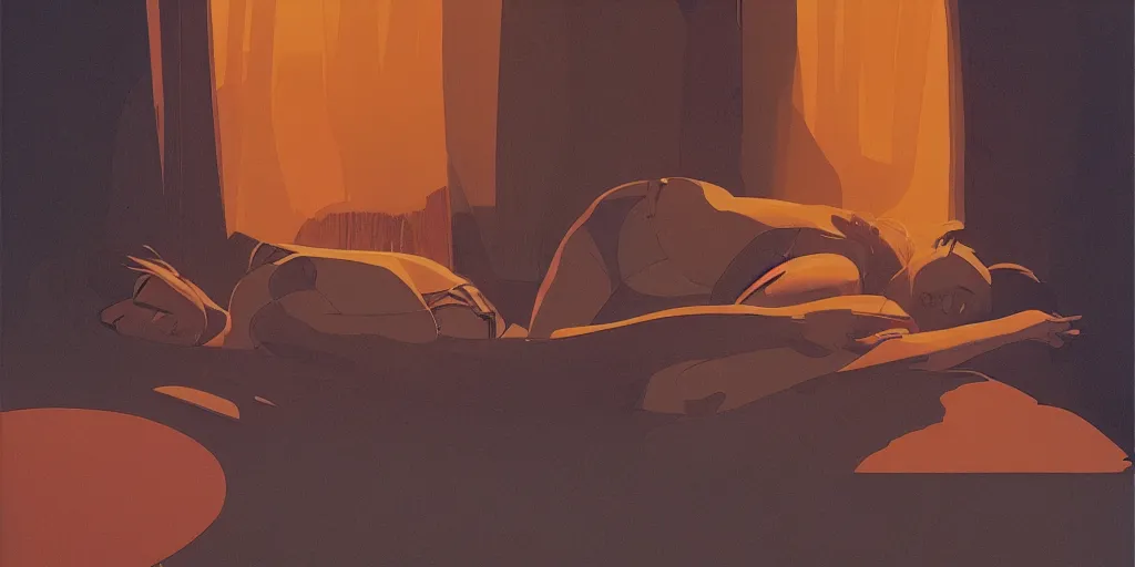 Image similar to Lara Croft sleeping, Dan McPharlin, Ralph McQuarrie