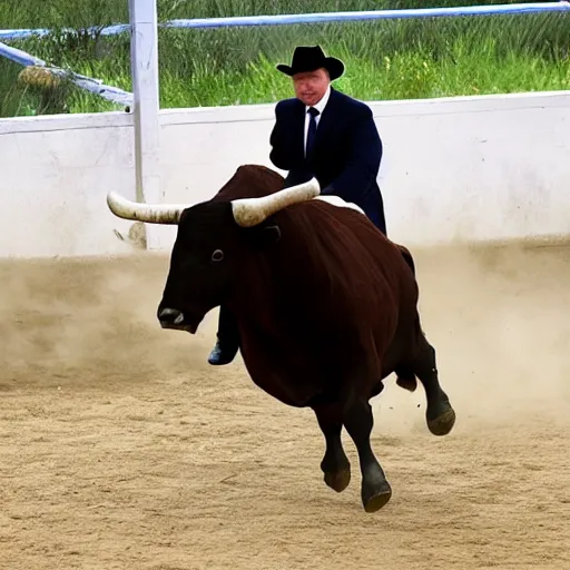 Image similar to vladimir putin riding a bull