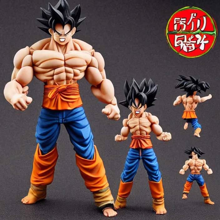 Image similar to real abomination Son Goku, imsorryjon, Realistic Son Goku, figurine, detailed product photo