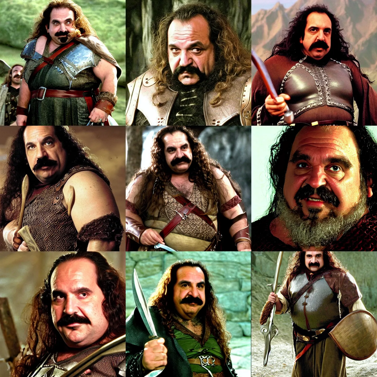 Prompt: Ron Jeremy as Gimli from the movie Lord of the rings 2001