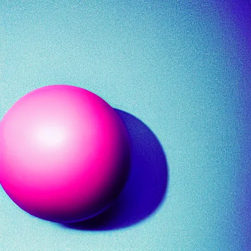Prompt: ball, pink shadow, cold colours, 3 d, white background