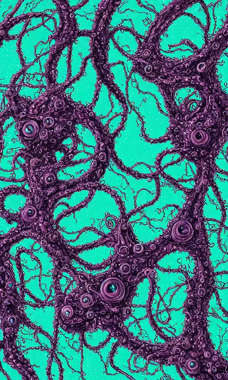 Image similar to internal heart lymphocyte virion rawandrendered synaptic transmission embryonic beholder neural shoggoth by kumpan alexandr, iridescent # imaginativerealism