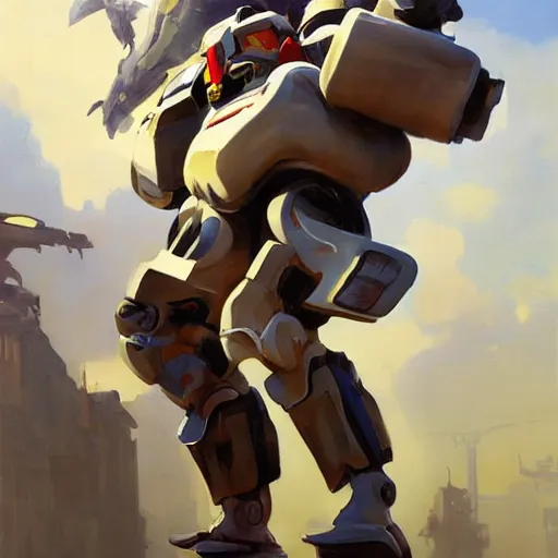 Image similar to greg manchess portrait painting of mudflap the transformer as overwatch character, medium shot, asymmetrical, profile picture, organic painting, sunny day, matte painting, bold shapes, hard edges, street art, trending on artstation, by huang guangjian, gil elvgren, ruan jia, greg rutkowski, gaston bussiere