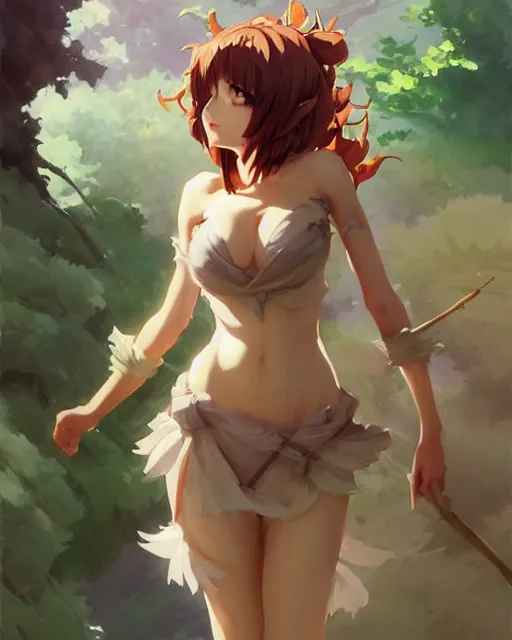 Image similar to greg manchess character concept art of an anime dryad | | anime anime anime, cute - fine - face, pretty face, realistic shaded perfect face, fine details by stanley artgerm lau, wlop, rossdraws, james jean, andrei riabovitchev, marc simonetti, and sakimichan, trending on artstation