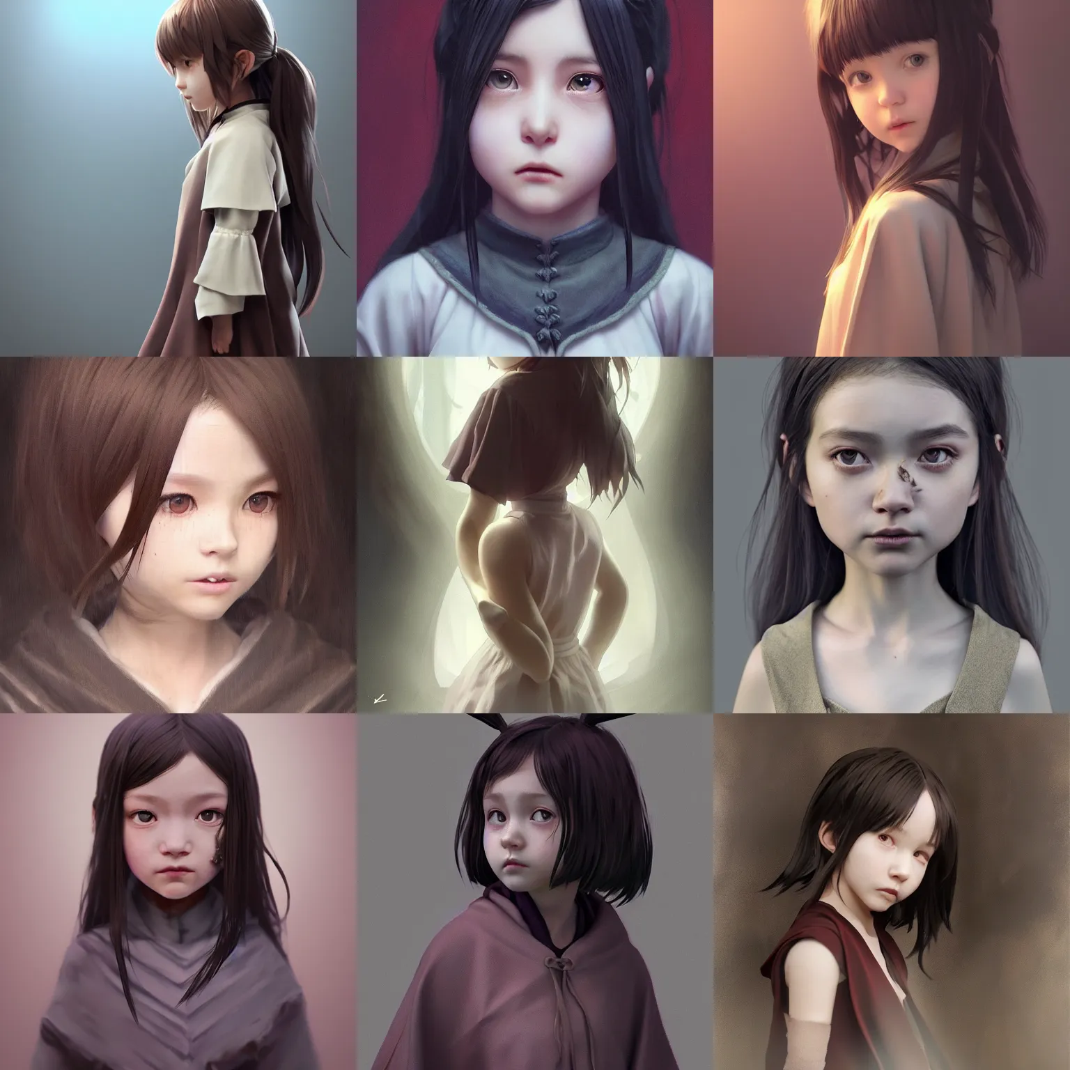 Image similar to Clothed.realistic style at CGSociety by WLOP,ilya kuvshinov,krenz cushart,Greg Rutkowski,trending on artstation.Zbrush sculpt colored,Octane render in Maya,Houdini VFX.Realistic fantasy cute young girl who is dark disciple,expressing joy,wearing mystic robe,silky hair, deep eyes.Oil painting.Cinematic dramatic atmosphere,sharp focus,soft volumetric studio lighting.