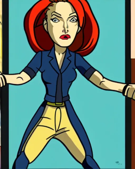 Image similar to an animation cel of dana scully, in the style of g. i. joe ( 1 9 8 3 )