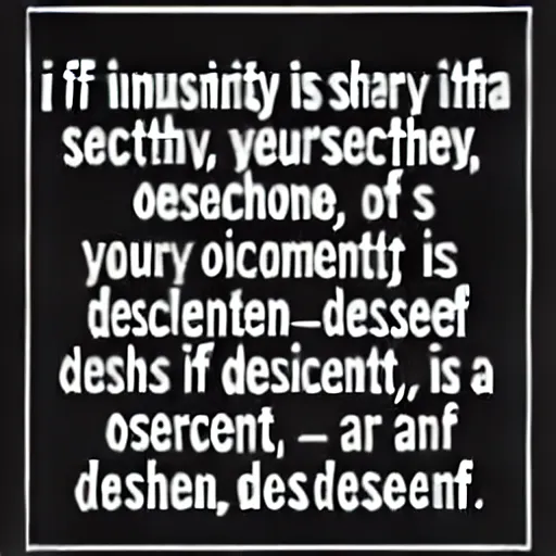 Prompt: if identity is something you * are * rather than something you * do *, then other people become objects of self - definition rather than of desire