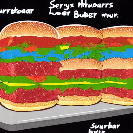 Prompt: secret hamburger geology