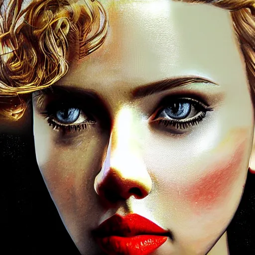 Prompt: Scarlett Johansson, 3d art work,
