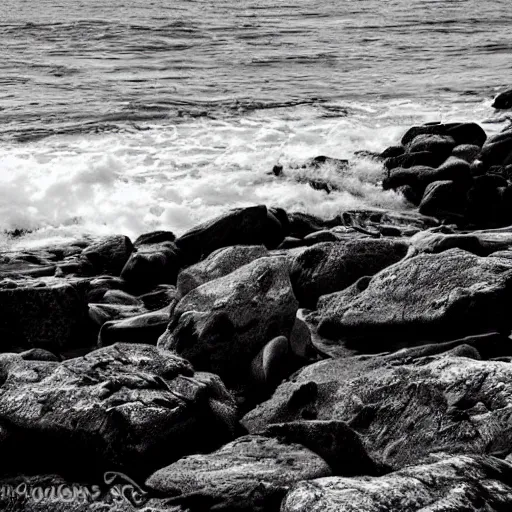 Image similar to dramatic rocky shore,