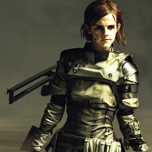 Prompt: emma watson as a paladin metal gear dramatic lighting cinematic cinematic lighting by Richard Schmid by Yoji Shinkawa by artgem