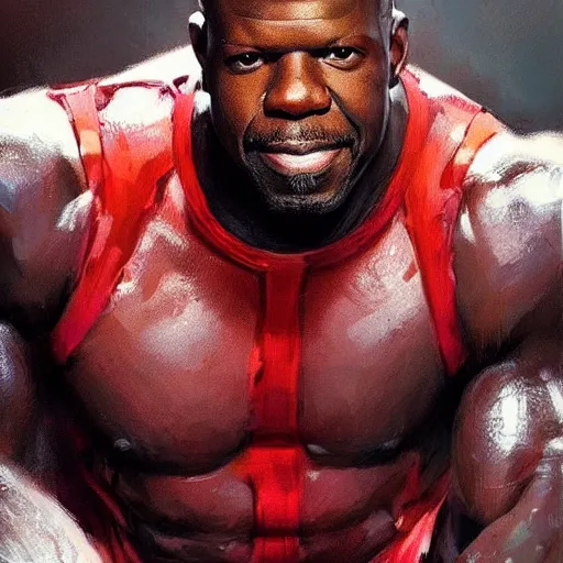 Image similar to “Portrait of Terry Alan Crews by Greg Rutkowski, young, manly, attractive, strong, older brother vibes, highly detailed portrait, scifi, digital painting, artstation, concept art, smooth, sharp foccus ilustration, Artstation HQ”