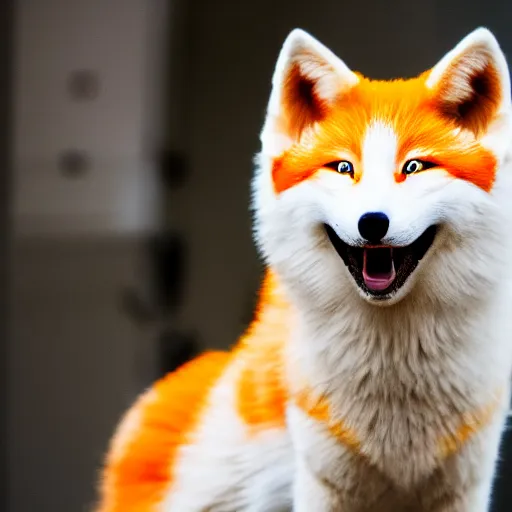 Image similar to smiley kitsune, XF IQ4, f/1.4, ISO 200, 1/160s, 8K, Sense of Depth, color and contrast corrected, Nvidia AI, Dolby Vision, in-frame