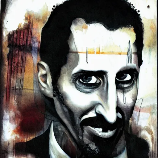 Image similar to Serj Tankian from System of a down by Dave McKean
