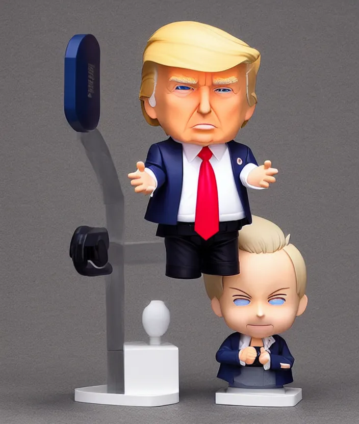 Image similar to donald trump nendoroid, well - designed, proportional, realistic lighting