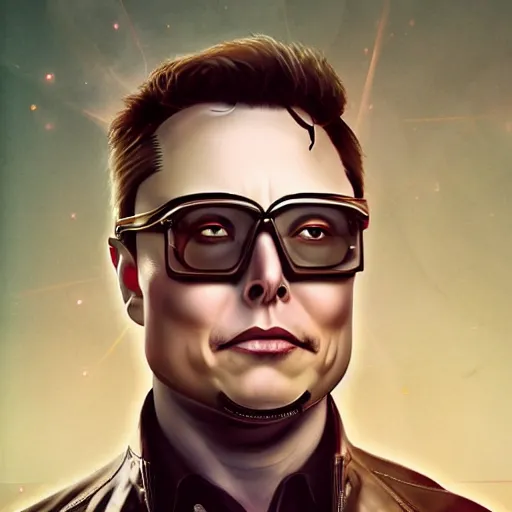 Prompt: a profile picture of elon musk with steampunk googles, by ROSS tran, 4k