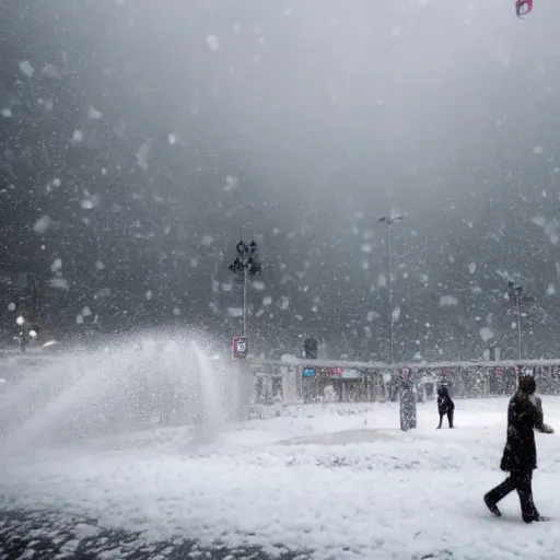 Prompt: snowing on Rio de Janeiro